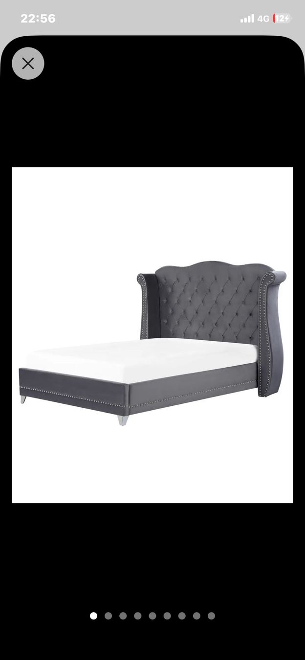 Lits: Bett mit Lattenrost 160 x 200 cm Grau – D'occasion à Schattdorf par wal_5l5t