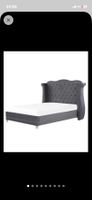 Bett mit Lattenrost 160 x 200 cm Grau