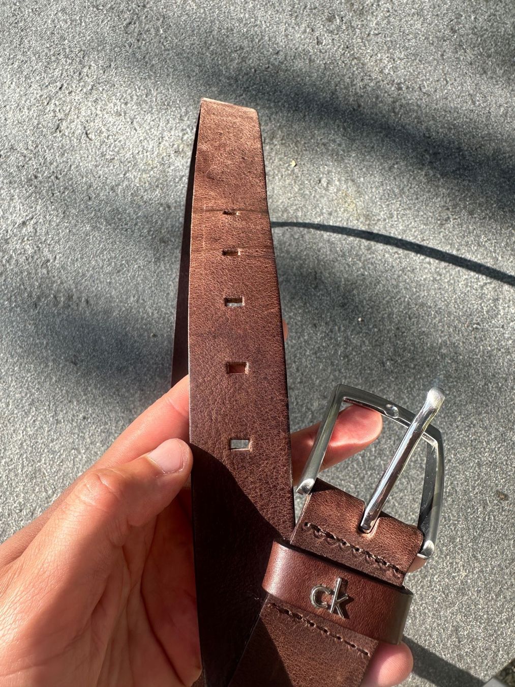 Calvin Klein Gürtel: Ceinture Calvin Klein brune 100cm – Gebraucht aus Villars-Burquin von Iliasso