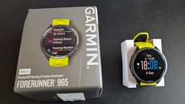 Garmin Forerunner 965 GPS Sportuhr gelb guter Zustand