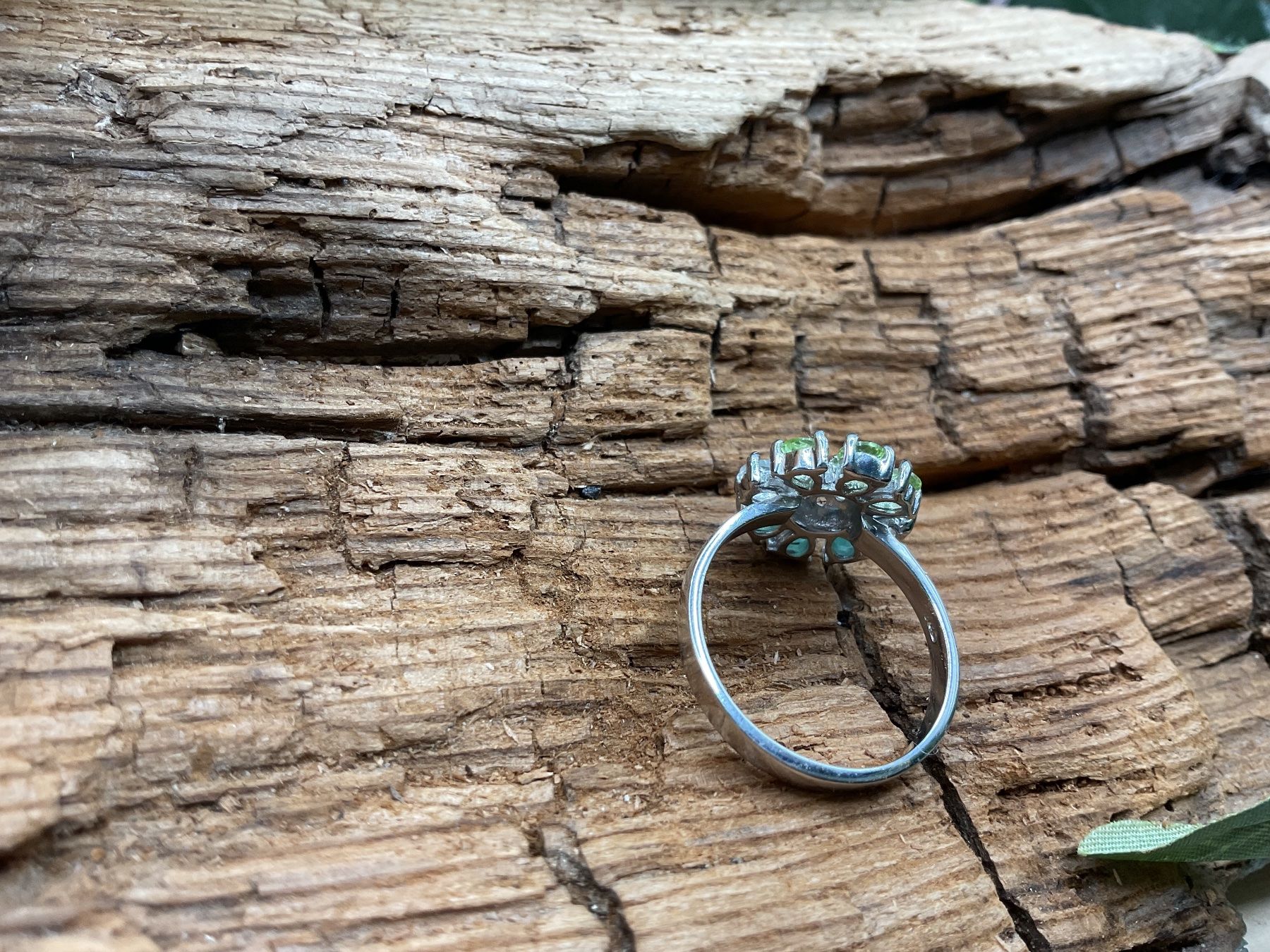 Anelli: Silberring mit Smaragd, Peridot und Topas, Gr. 55.5, – Nuovo (secondo la descrizione) da Luzern venduto da S.Kern01 5