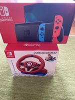 Nintendo Switch Konsole mit Hori Mario Kart Lenkrad Set