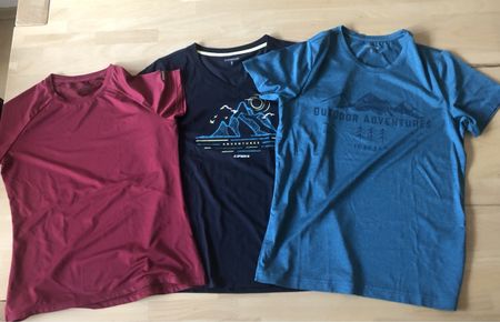 3 Wandershirts Top Zustand Gr. S/M/S
