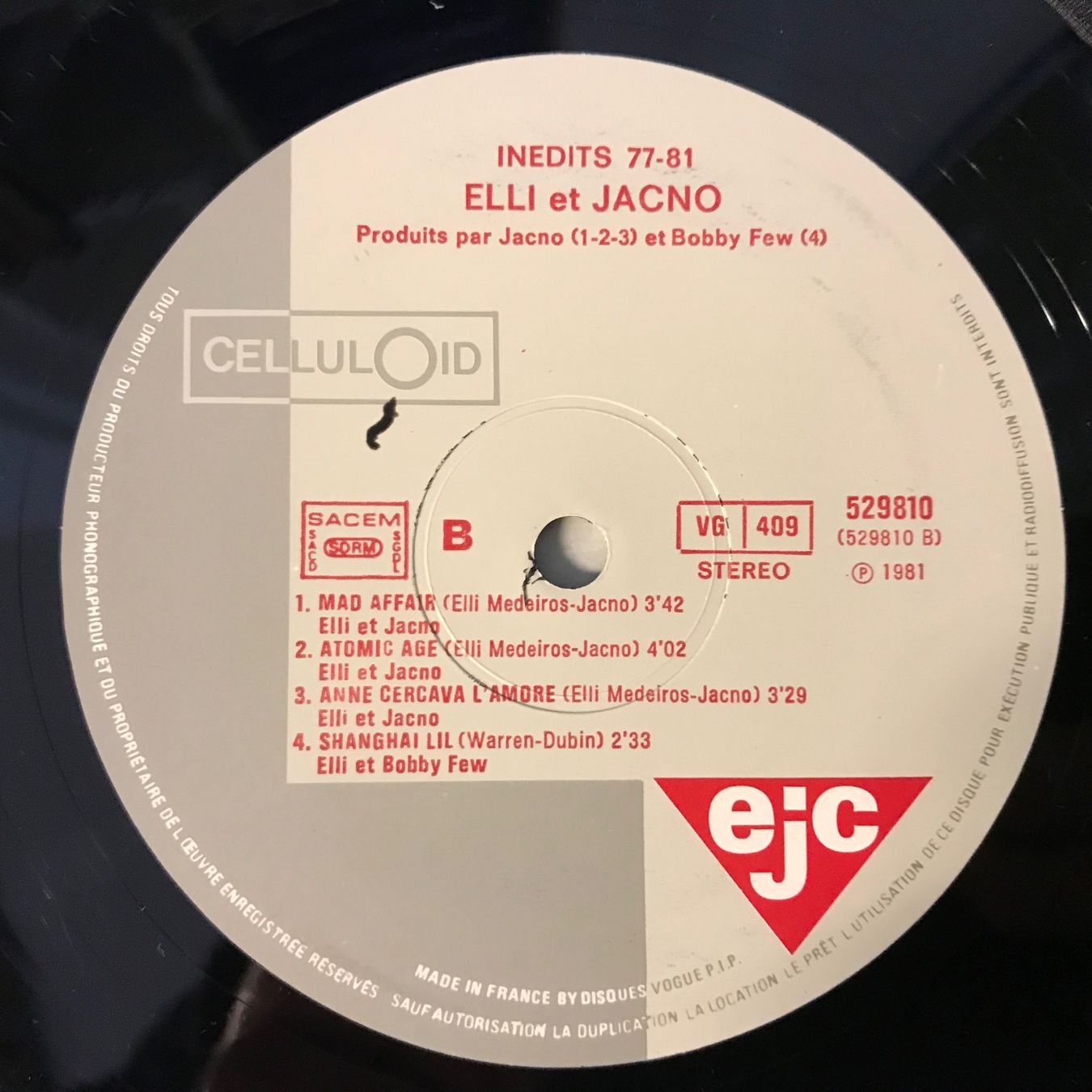 Schallplatten: Elli & Jacno - inédits 77-81 – Gebraucht aus Aesch BL von BlueMusicRecords 6