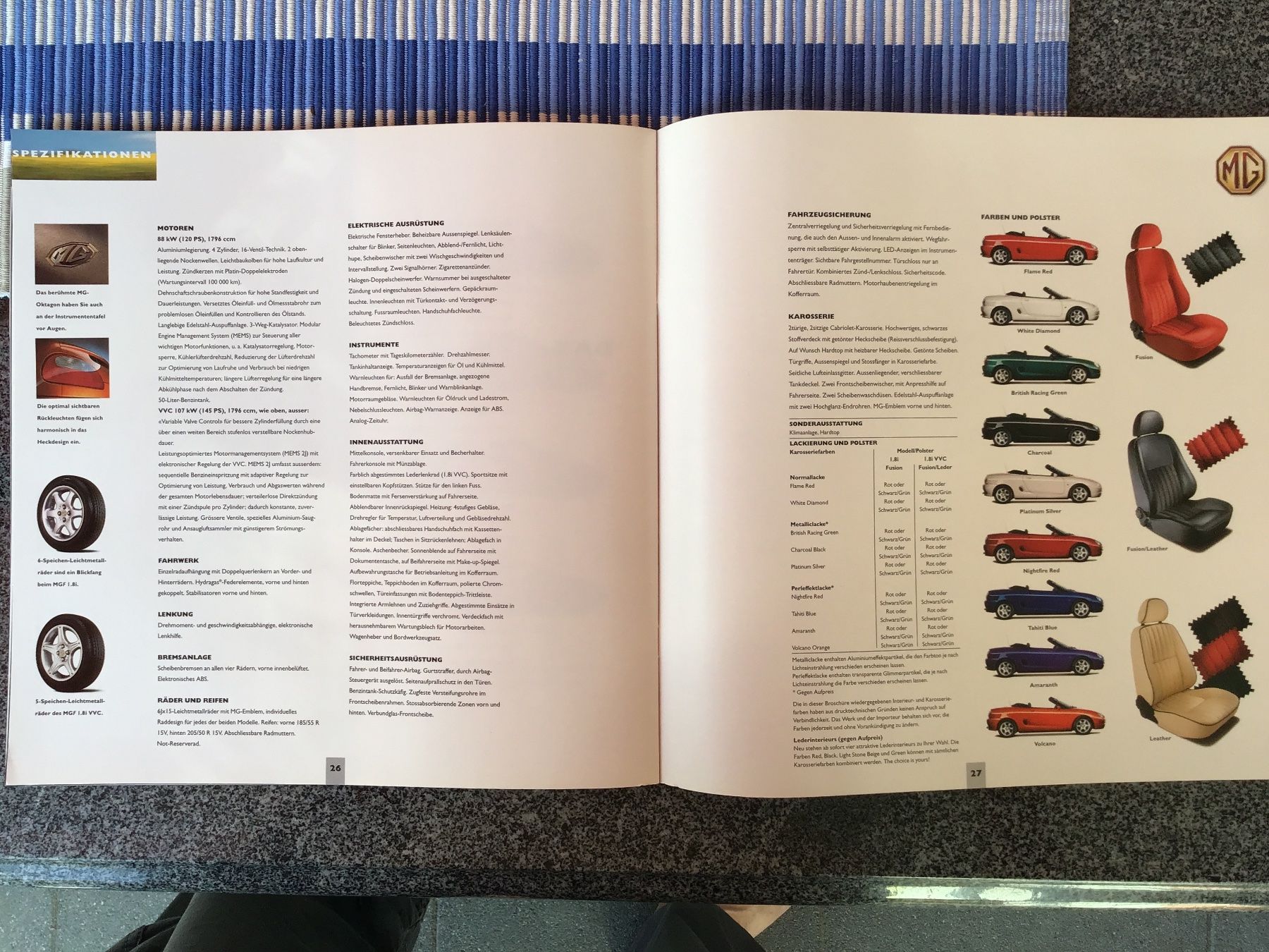 MG Documenti: MGF Verkaufsprospekt 30 Seiten Format ca. 26x26 cm – Usato da Scherzingen venduto da Starseller62 8