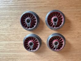 4 Speichenräder Spur 0 Lauffläche 37.3 mm