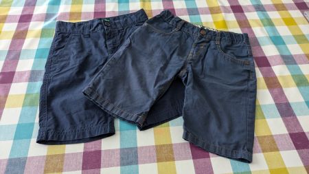 Sommerhosen Set - 116/122 - verstellbarer Bund - Blau