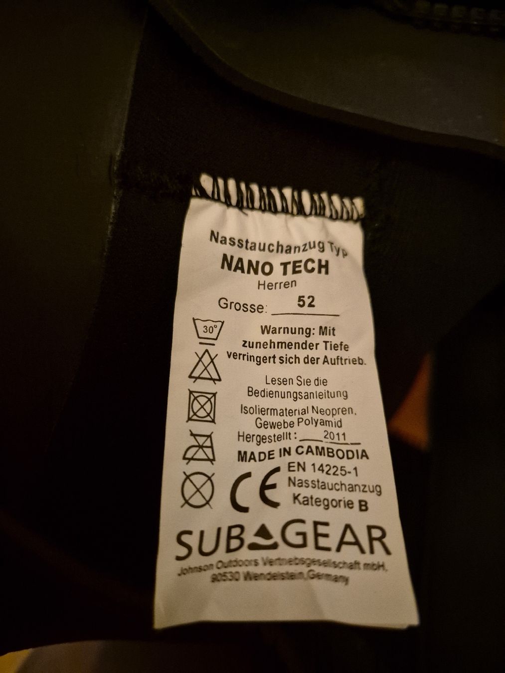 Mute per immersioni: Nano Tech wetsuit 8mm, for men, size 52 – Usato da Lenzburg venduto da wojcikar 5