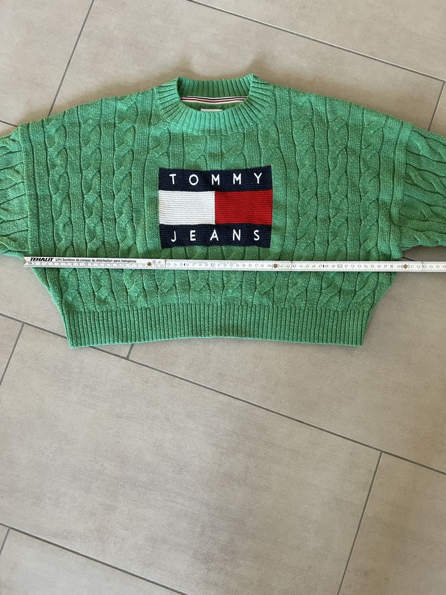 Tommy Hilfiger Maglioni & Felpe: Tommy Jeans Pullover Grösse S grün Zopfmuster – Usato da Niederglatt ZH venduto da veka79 2