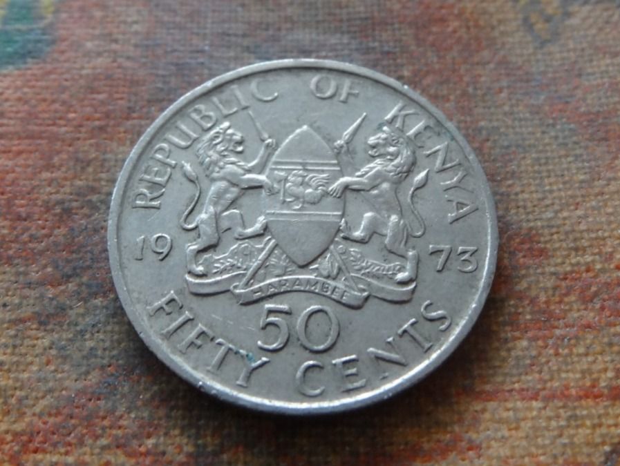 Tutti le monete: KENYA   50  Cents   1973 – Usato da Romanel-sur-Lausanne venduto da Swift13