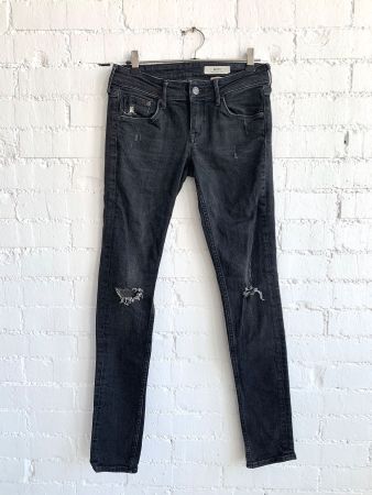 Dunkelgraue Low-Waist Jeans von H&M