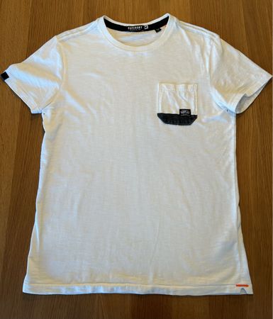 Superdry Herren T-Shirt Gr. M Weiss Sehr guter Zustand