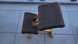 Paire de repose-pieds en tissu marron, style scandinave 🛋️