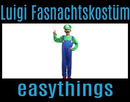 Luigi Fasnachtskostüm f. Kinder Gr. M Halloween Super Mario