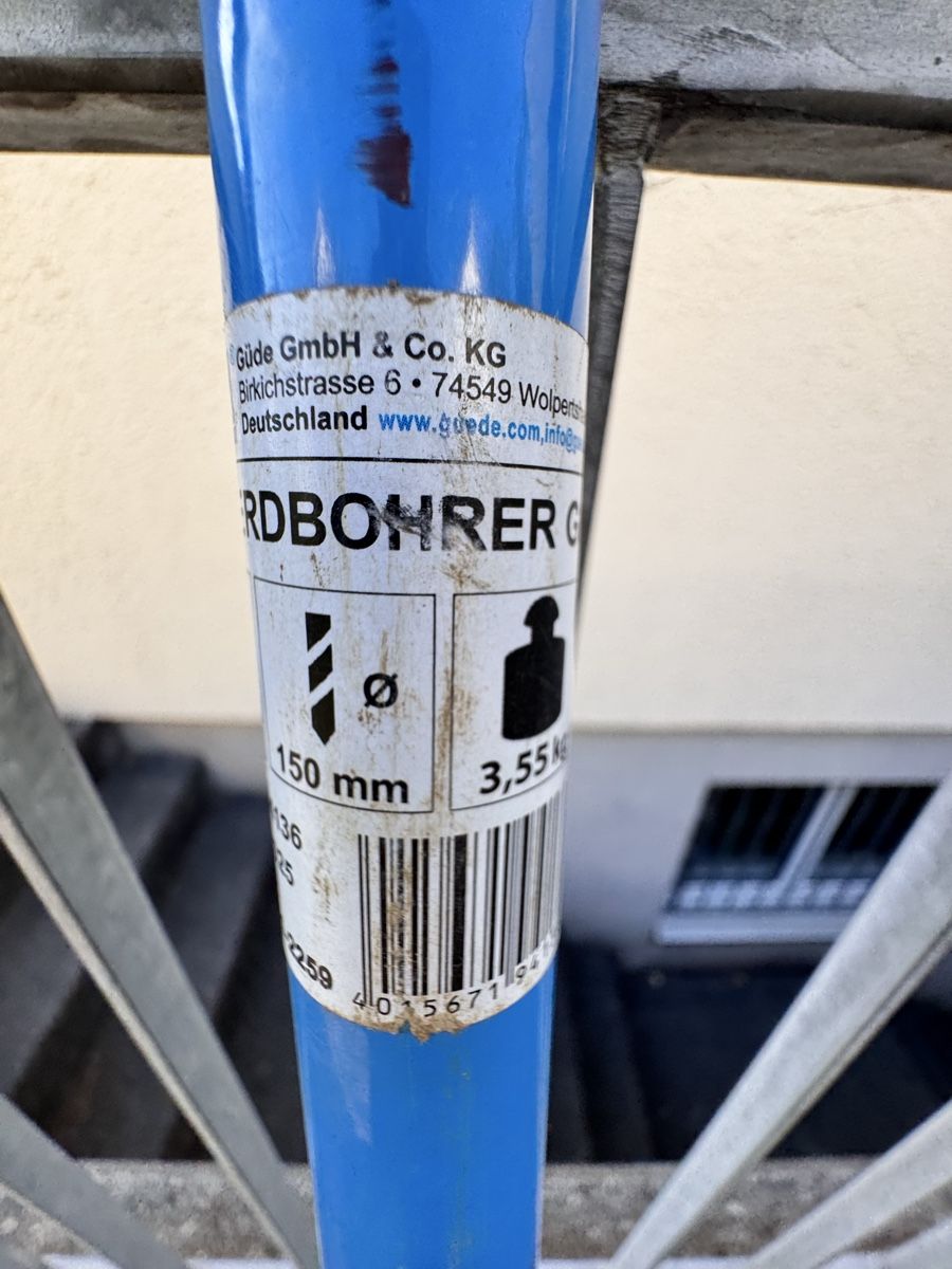 Tutti gli attrezzi: Erdlochbohrer Durchmesser 150mm / 1030mm lang – Usato da Windisch venduto da Kiwwii 2