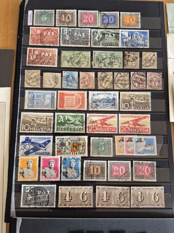 Riesige Schweizer Briefmarken Sammlung ab alten Rayon 101 (Gebraucht ...