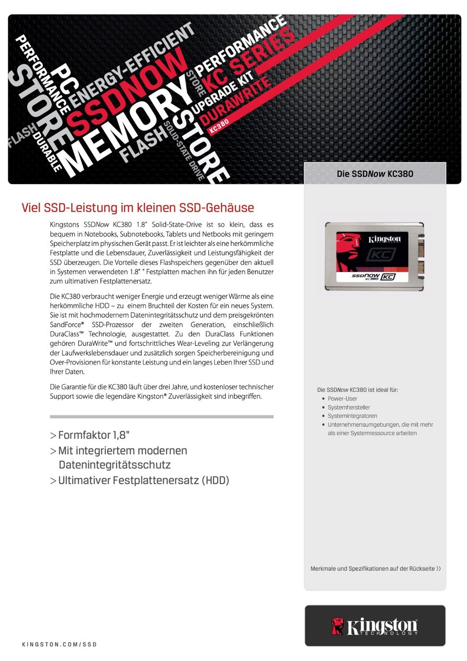 Kingston Harddisks: Kingston SSD im seltenen 1.8" Gehäuse, mit microSATA Adapter – Gebraucht aus Konolfingen von Ursesa 1