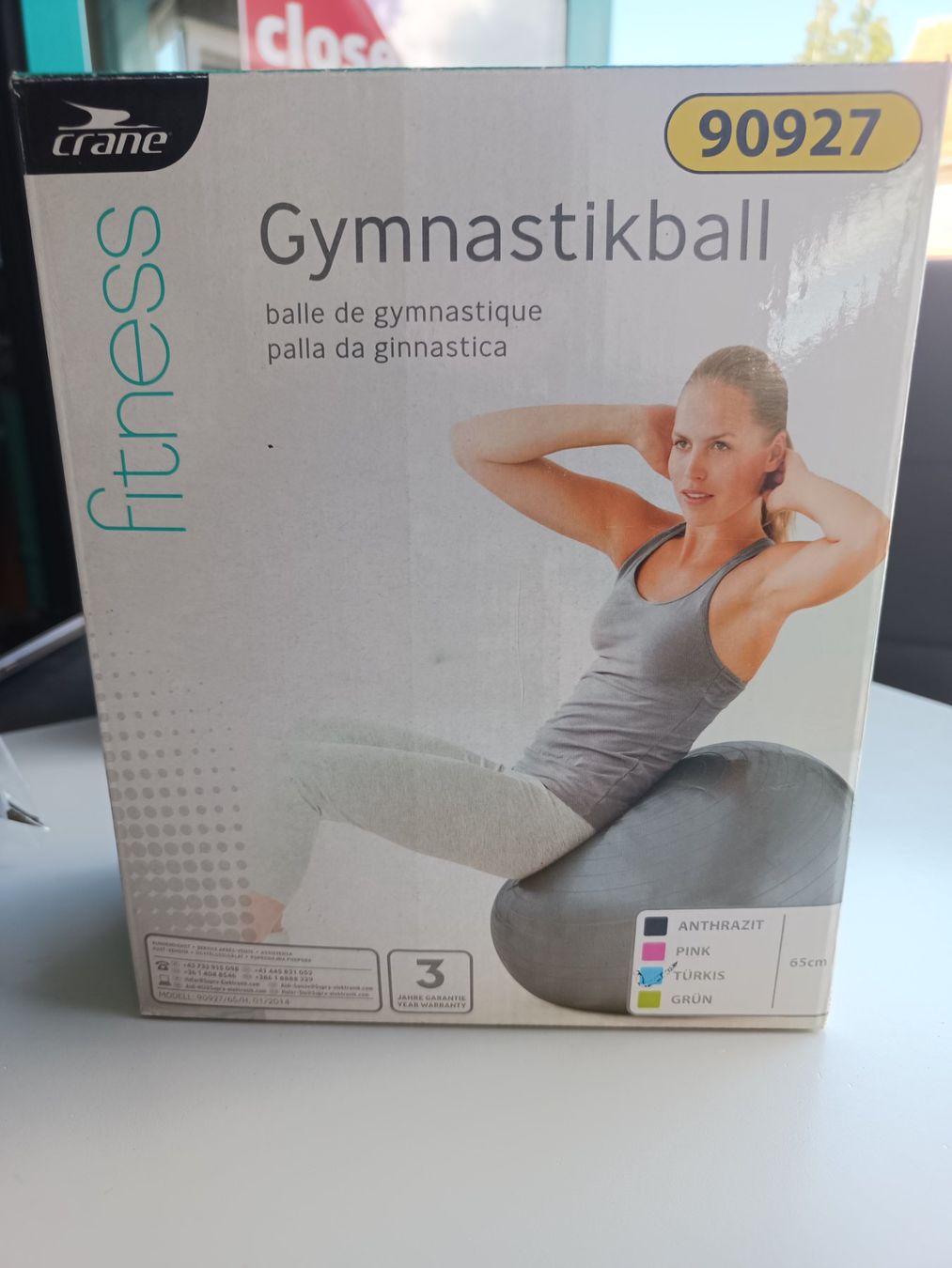 Palloni: Crane Gymnastikball – Nuovo e nell'imballaggio originale da Oberegg venduto da A-Z.Handel.Loehrer