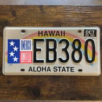 🇺🇸 U.S. Autoschild, Hawaii EB380 - ORIGINAL