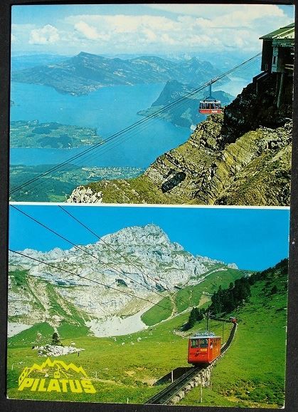 Cartoline postali: PILATUS Luftseilbahn, Zahnradbahn – Usato da Jona venduto da philajona