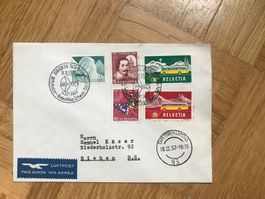 1957, SWISSAIR Gedenkflug  -  Schweiz -  Südafrika