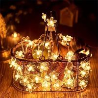 6m Kirschblüten Lichterkette Batteriebetrieben Frühling