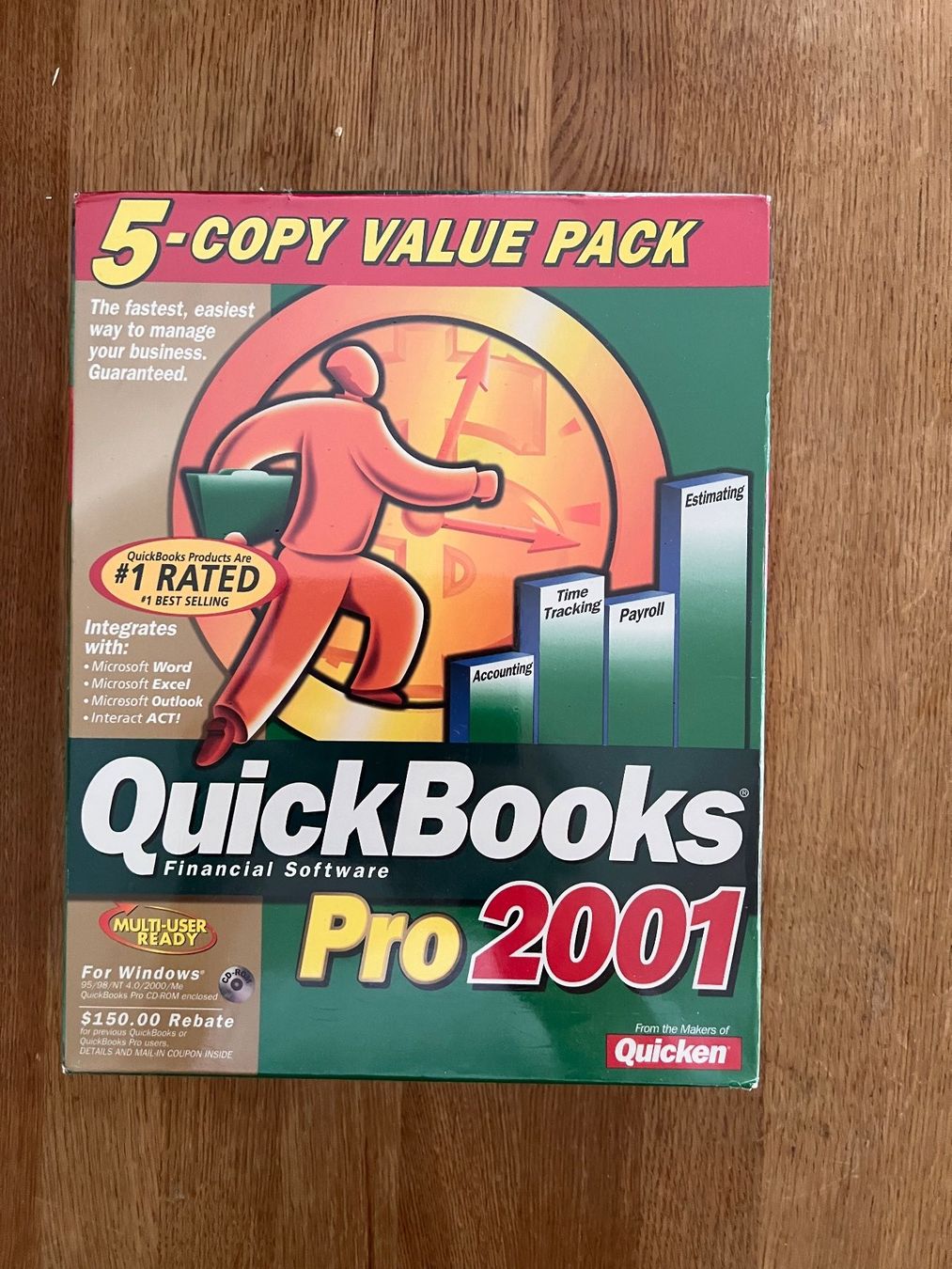 Software: Intuit QuickBooks Pro 2001 unopened 5 copy value pack – Nuovo e nell'imballaggio originale da Arlesheim venduto da Haks