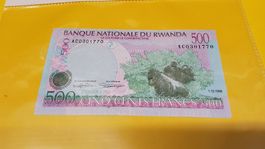 Rwanda 500 Francs Geldschein, 1998, Top