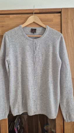 Cashmere Strickjacke, grau, Grösse M