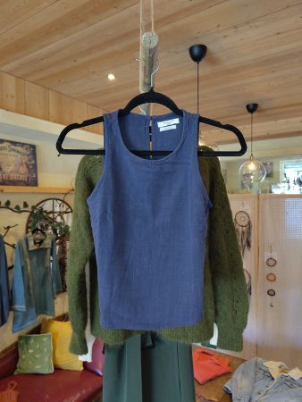 Alcott leinen top blau S