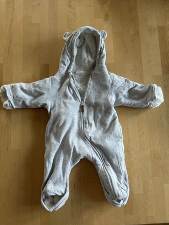 Warmer Babyanzug mit Öhrchen Gr 62