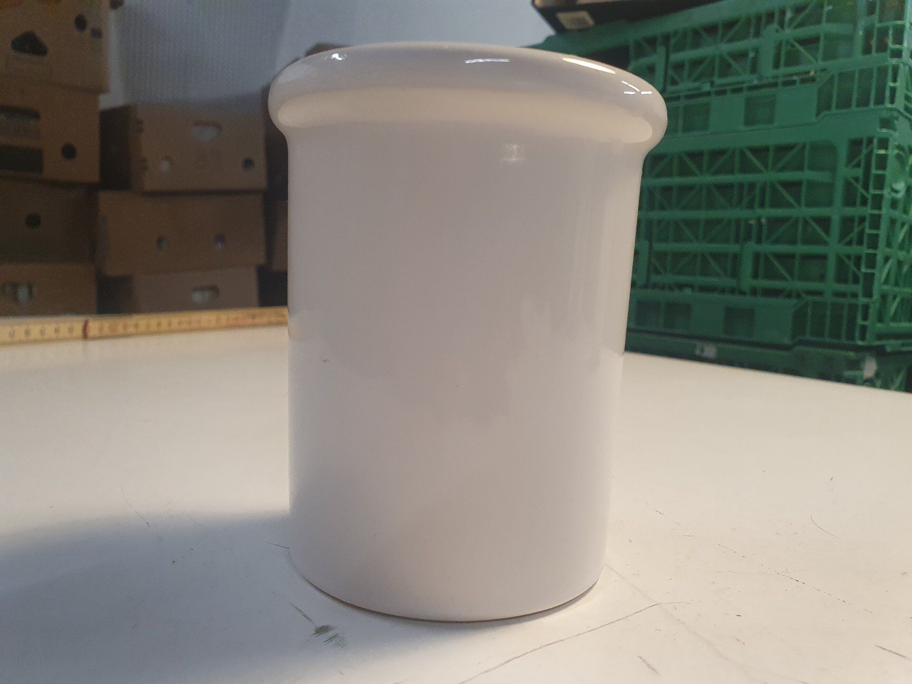 Blumentöpfe: Cachepot weiss mit Rand 8 x 11 cm – Gebraucht aus Zürich von loosebone 1