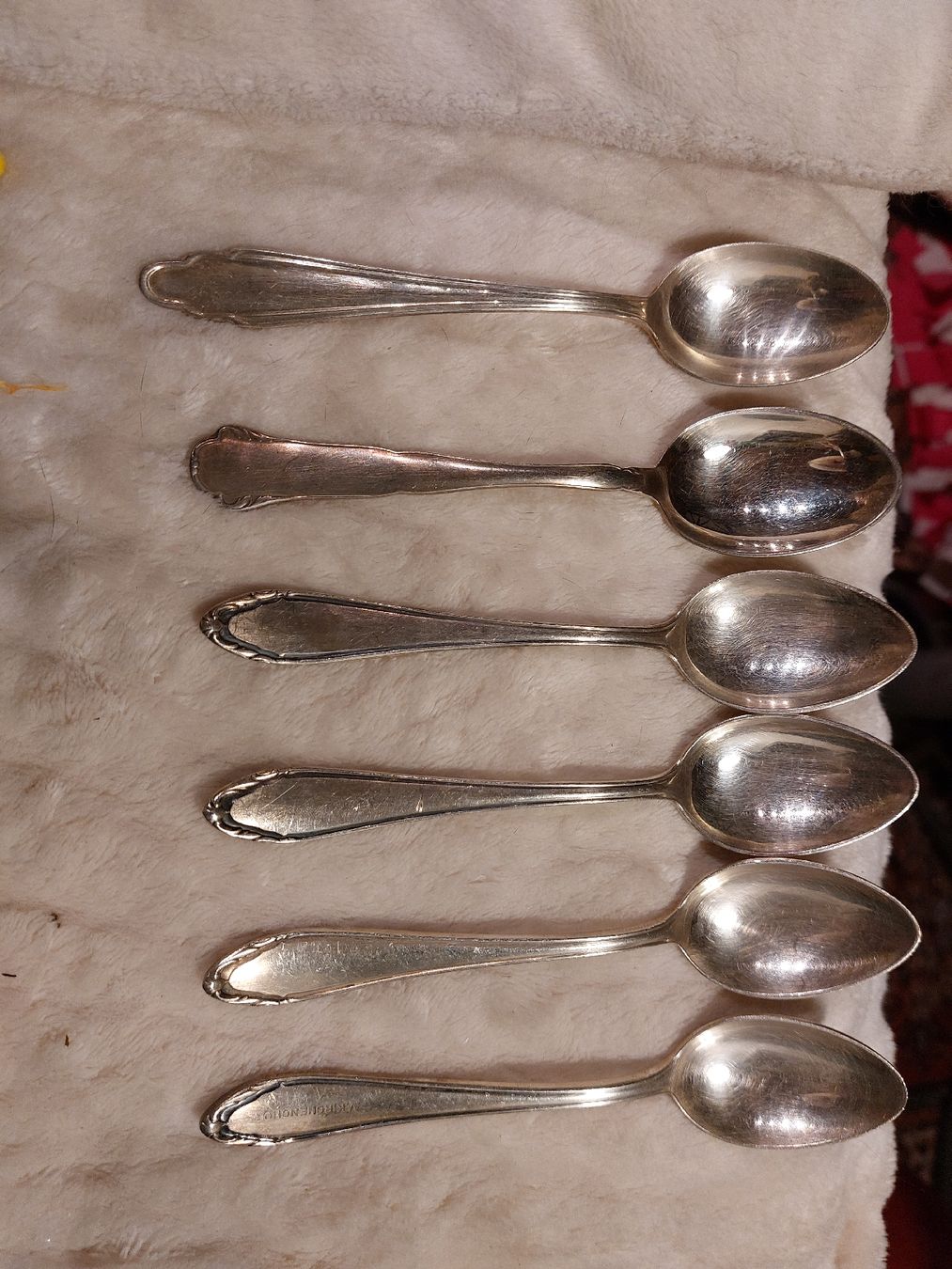 Löffel: Versilberte Kaffee Löffel, 6 Stk, – Gebraucht aus Ebnat-Kappel von sentira