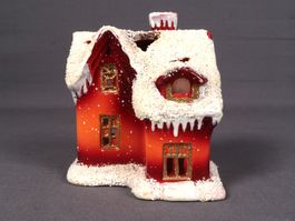 WEIHNACHTSDEKO Schneebedecktes Häuschen