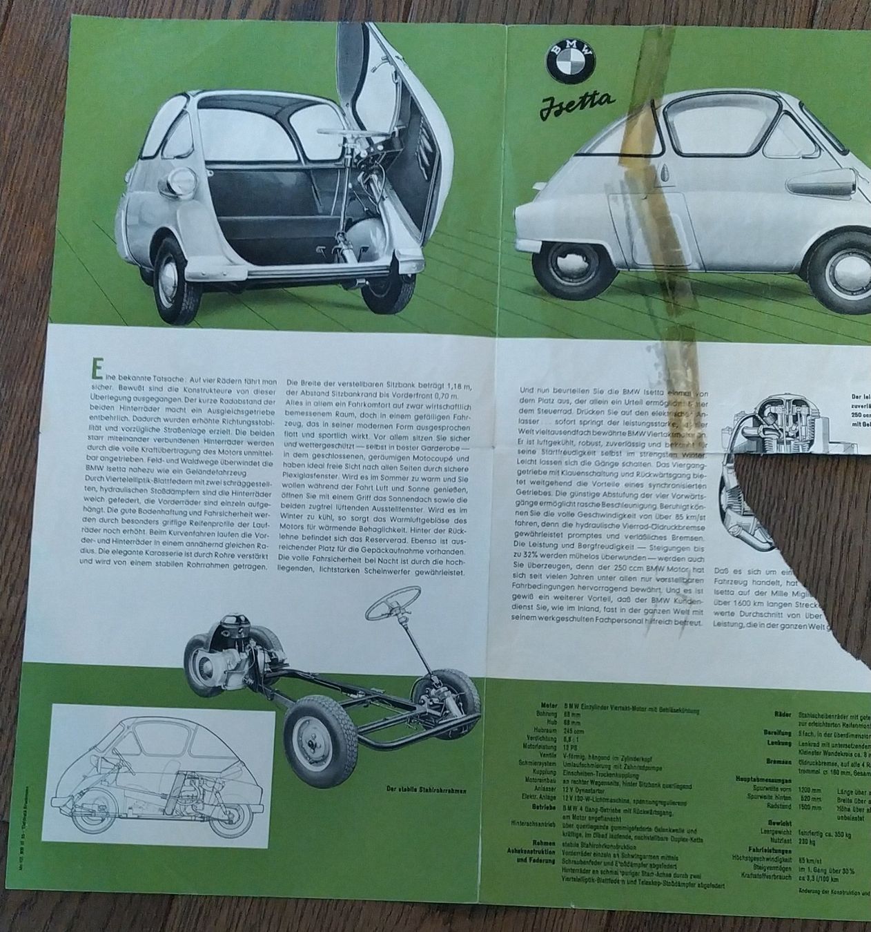 Documenti: Kein Microlino, aber ein Isetta Motorcoupé Prospekt – Usato da Safenwil venduto da efclassics 1