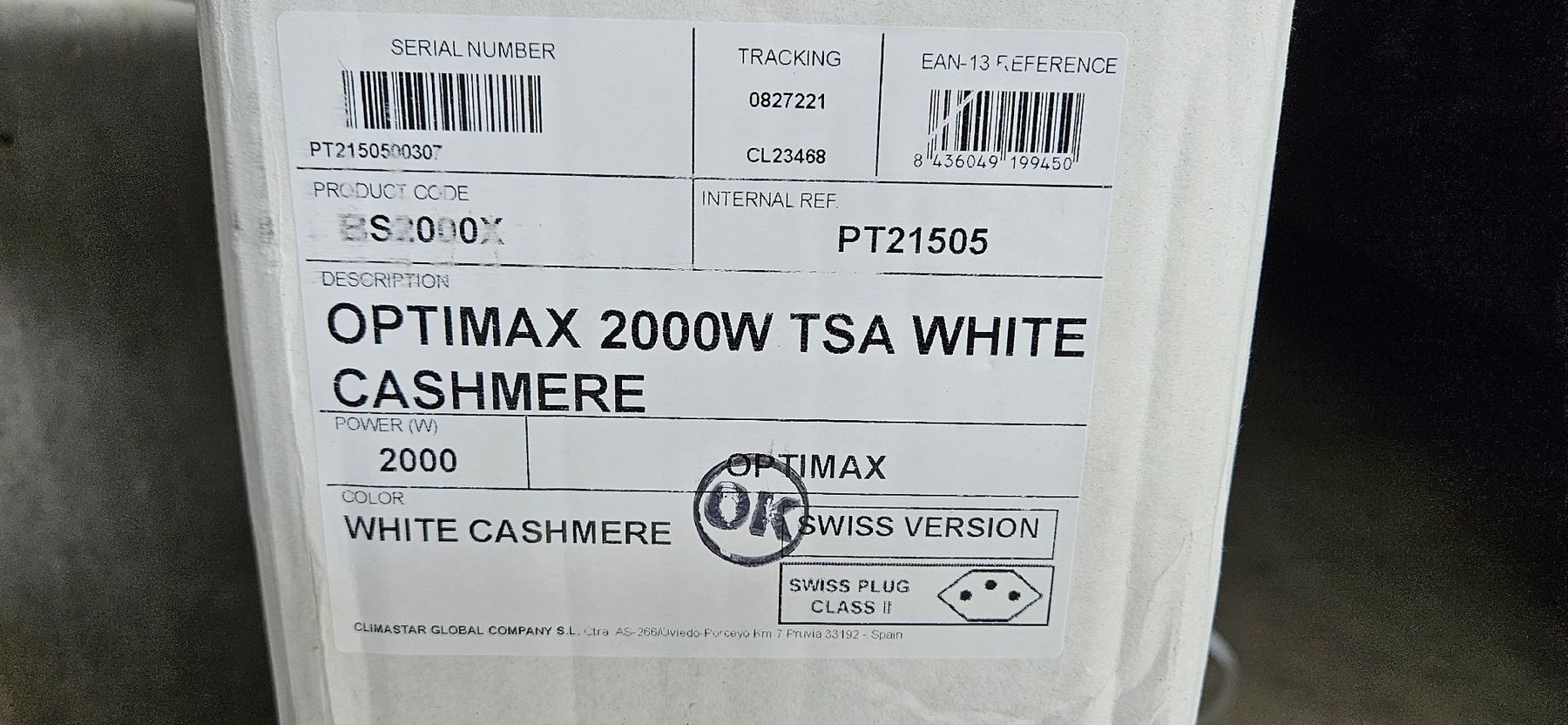 Ecofort Radiatori: Heizgerät Optimax 2000W weiss – Usato da Rothrist venduto da wepper2000 2