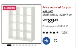 Regal IKEA Kallax weiss 112x147 cm gebrauchter Zustand