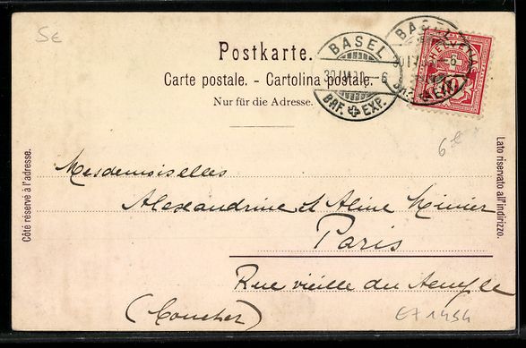 Cartoline postali: Basel, Rheinufer mit Münster und Altsta – Usato da Berlin venduto da bartko-reher 1