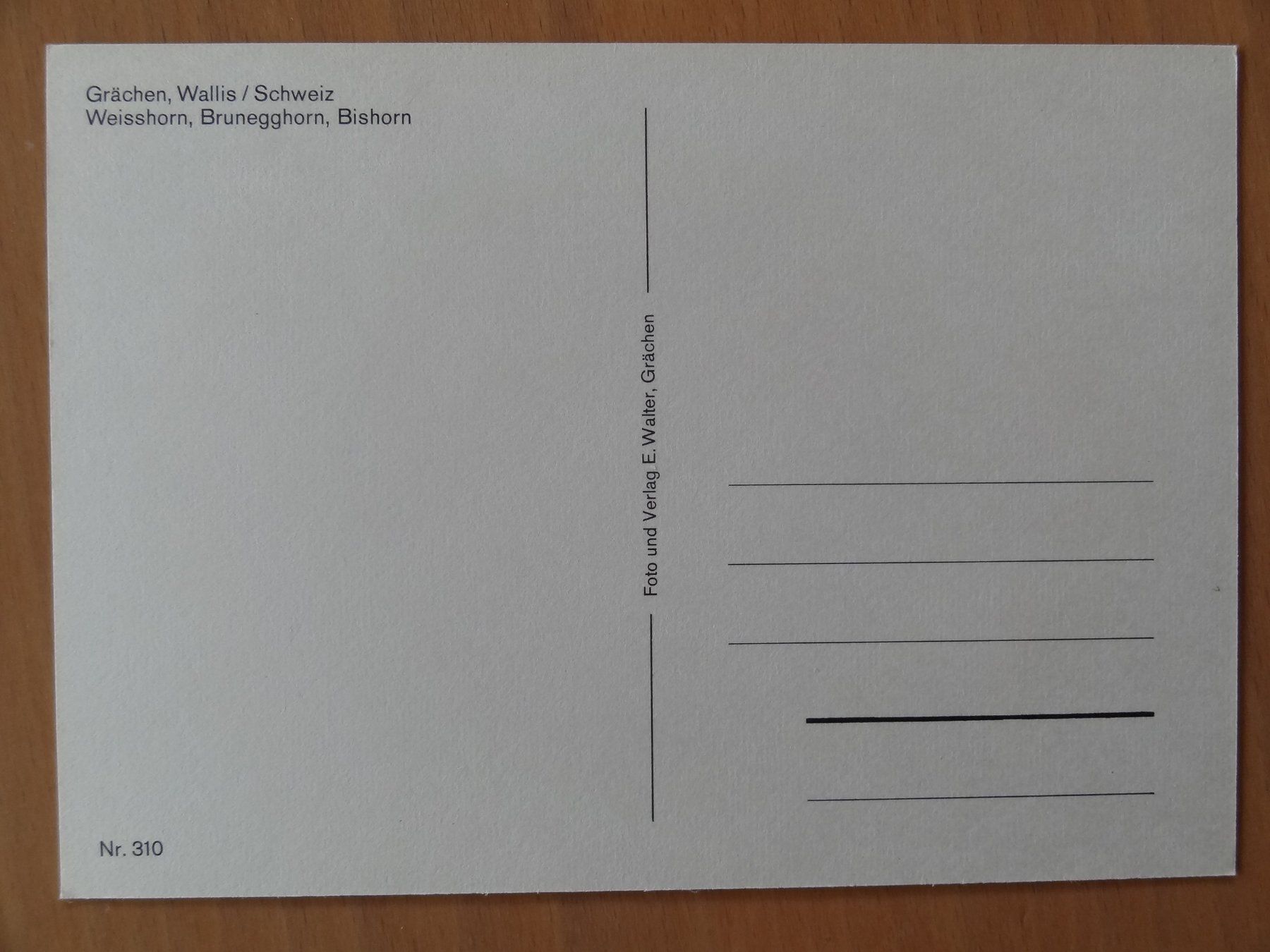 Cartoline postali: Grächen - 310 – Usato da St Léonard venduto da Riglin 1