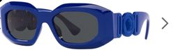 Versace Sonnenbrille Medusa Biggie Blau Vintage Look NEU