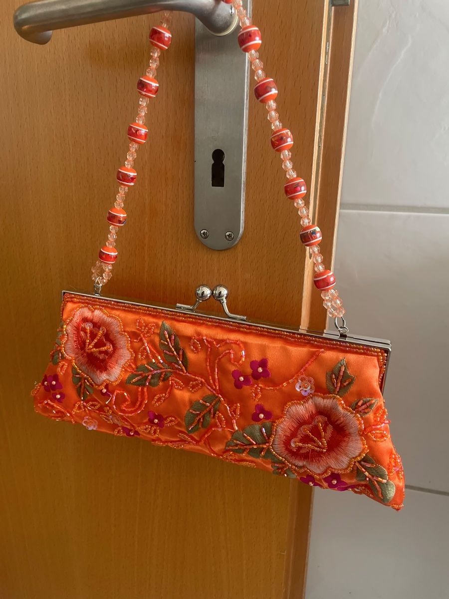 Borse da donna: Abendtasche Orange bestickt mit Perlen Schild Marke – Nuovo (secondo la descrizione) da Marthalen venduto da ber_5l95 5