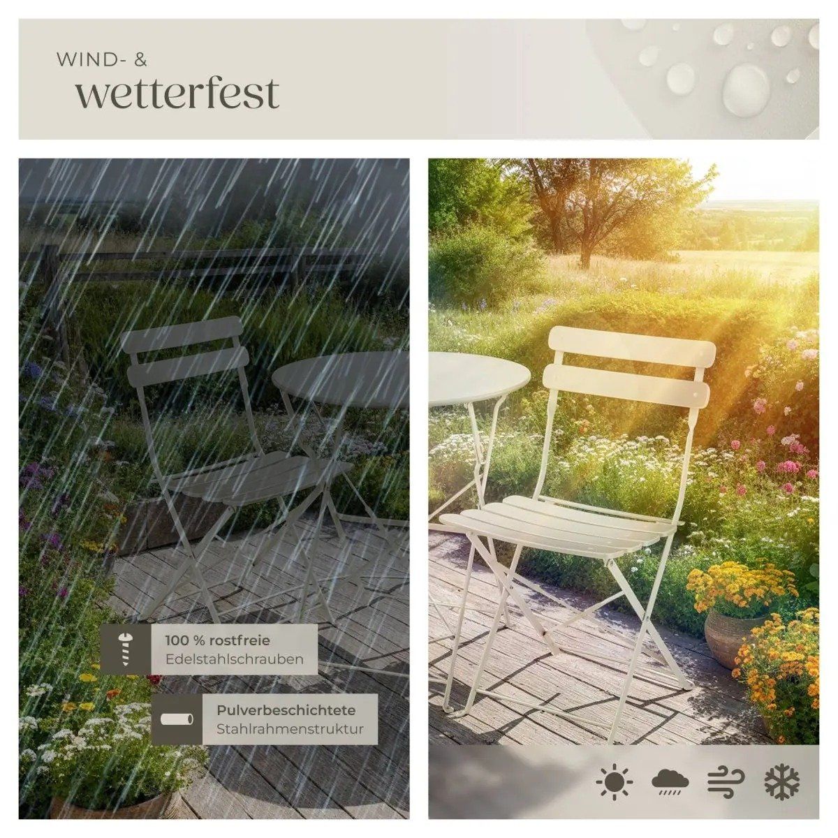 Tischset: Gartenmöbel Bistro Set Klapptisch mit 2 Stühlen VALENTIN – Neu und originalverpackt aus Lachen SZ von sw3zzy 6