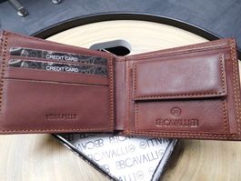 GESCHENKIDEE Herren Portemonnaie CAVALLI Echt Leder 11x9cm