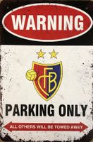 FC Basel Parking only Blechschild 1893 Jakobs Park Englisch