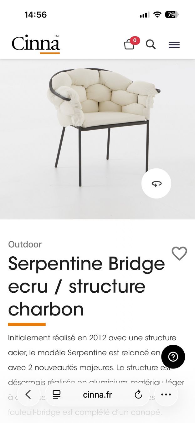 Poltrone: 2 fauteuils Cinna Serpentine neufs – Usato da Montreux venduto da elo_c6bf