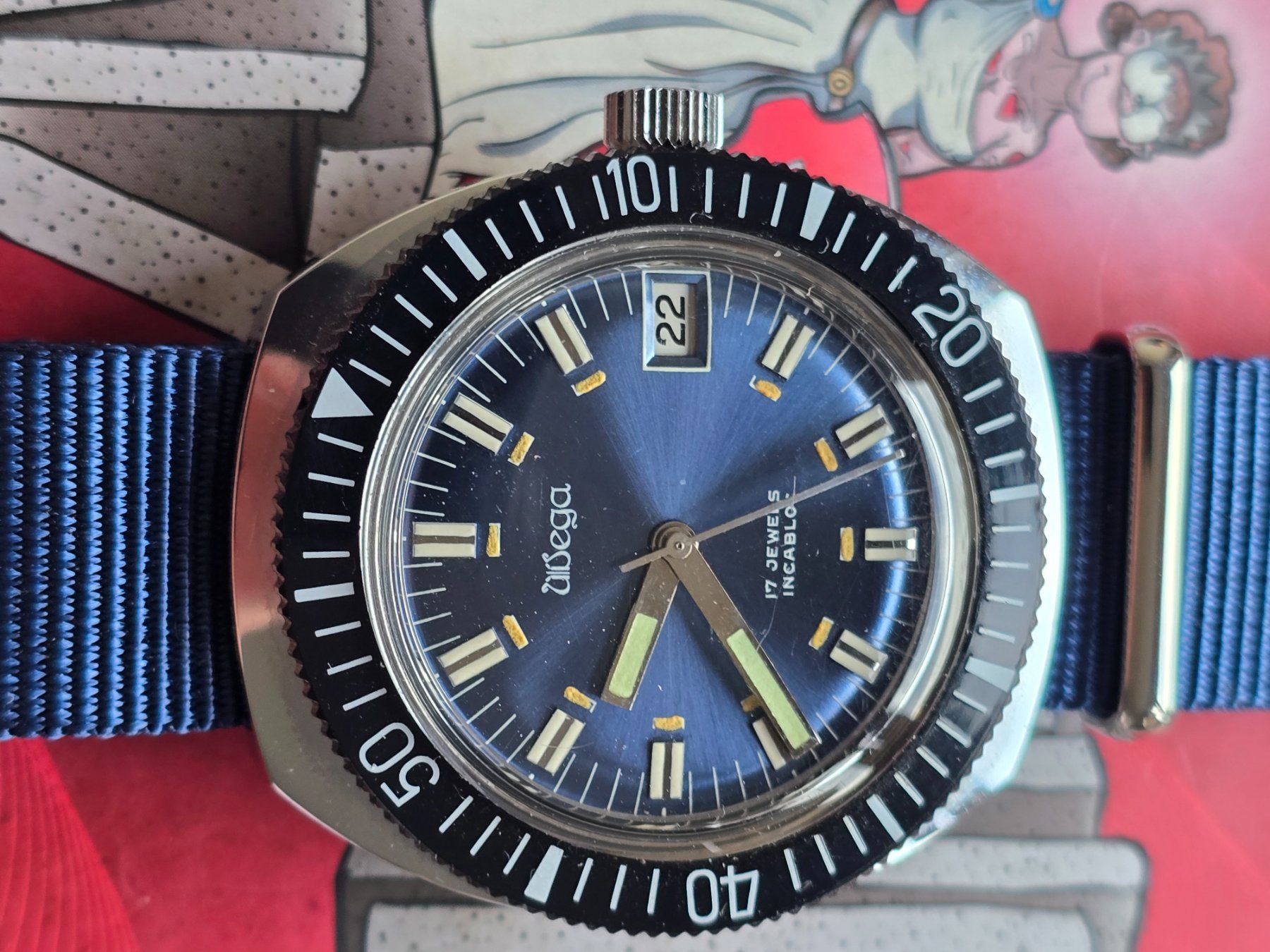 Wega Orologi: 705 Wega Taucher HA Wunderschoen – Usato da Muri AG venduto da Corredor 3