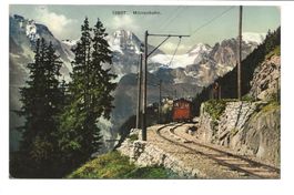 Mürrenbahn (BE) Elektrische Bahn Grütschalp nach Mürren 1908