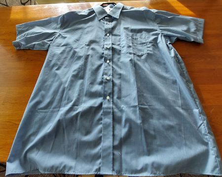 Luca Maldini Hemd, Gr. 45, Hellblau, Kurzarm - Neu!