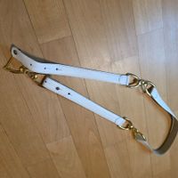 Weißer Ledergürtel Gr. 74 Gold