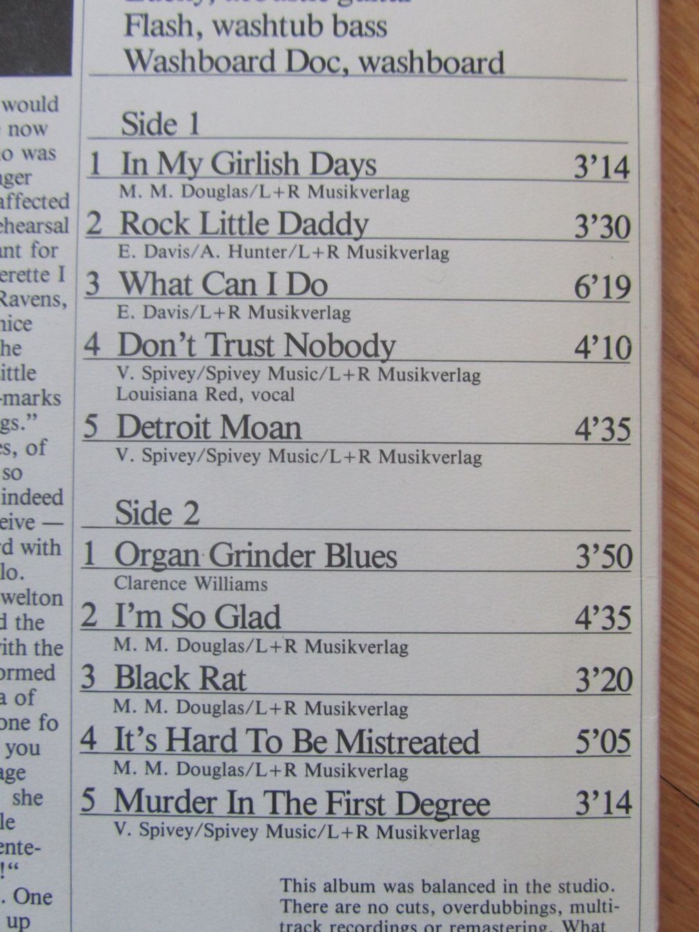 Schallplatten: Eunice Davis:   Sings The Classic Blues LP – Gebraucht aus Seengen von mikelele 4